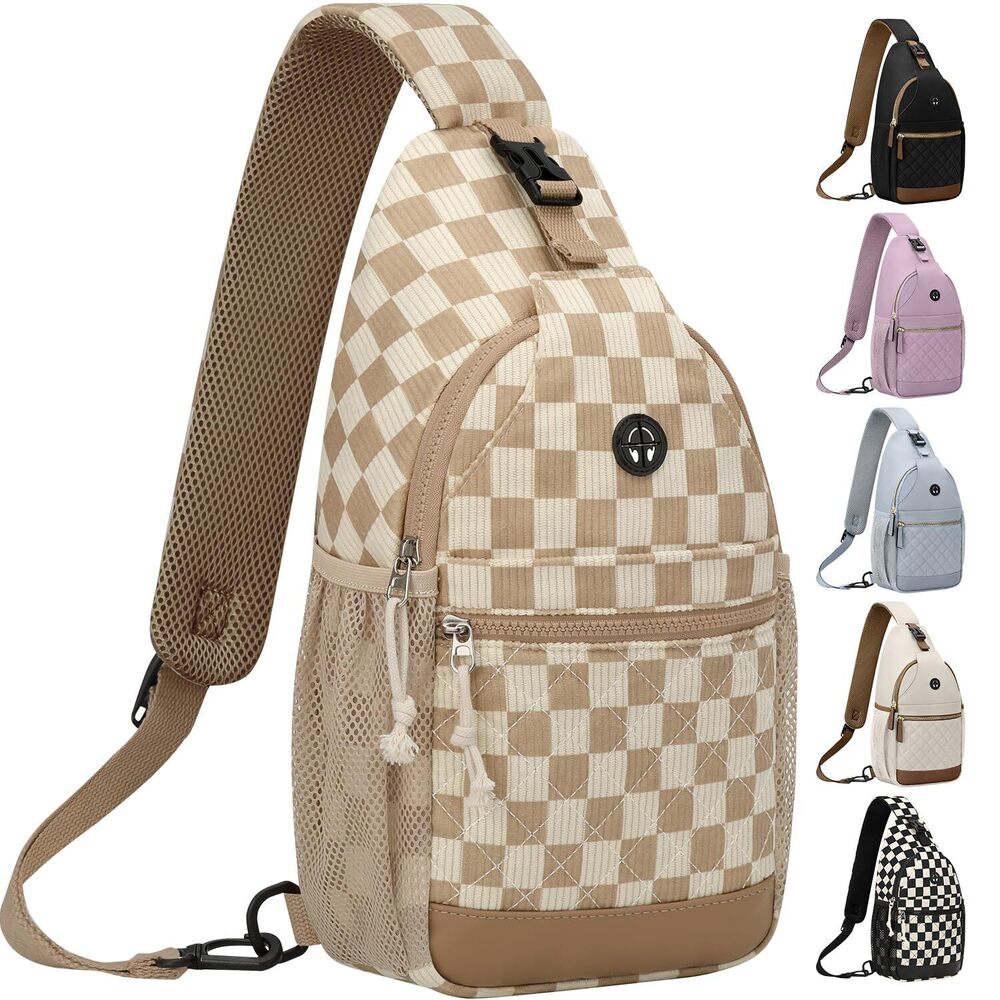 1891 Small Crossbody Purses Bags Travel, Chest Sling Bag Casual Cross Body